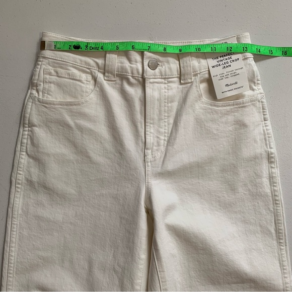 Madewell Petite Perfect Vintage Wide-Leg Crop Jean Tile White Size 26 Petite NWT - Picture 13 of 17